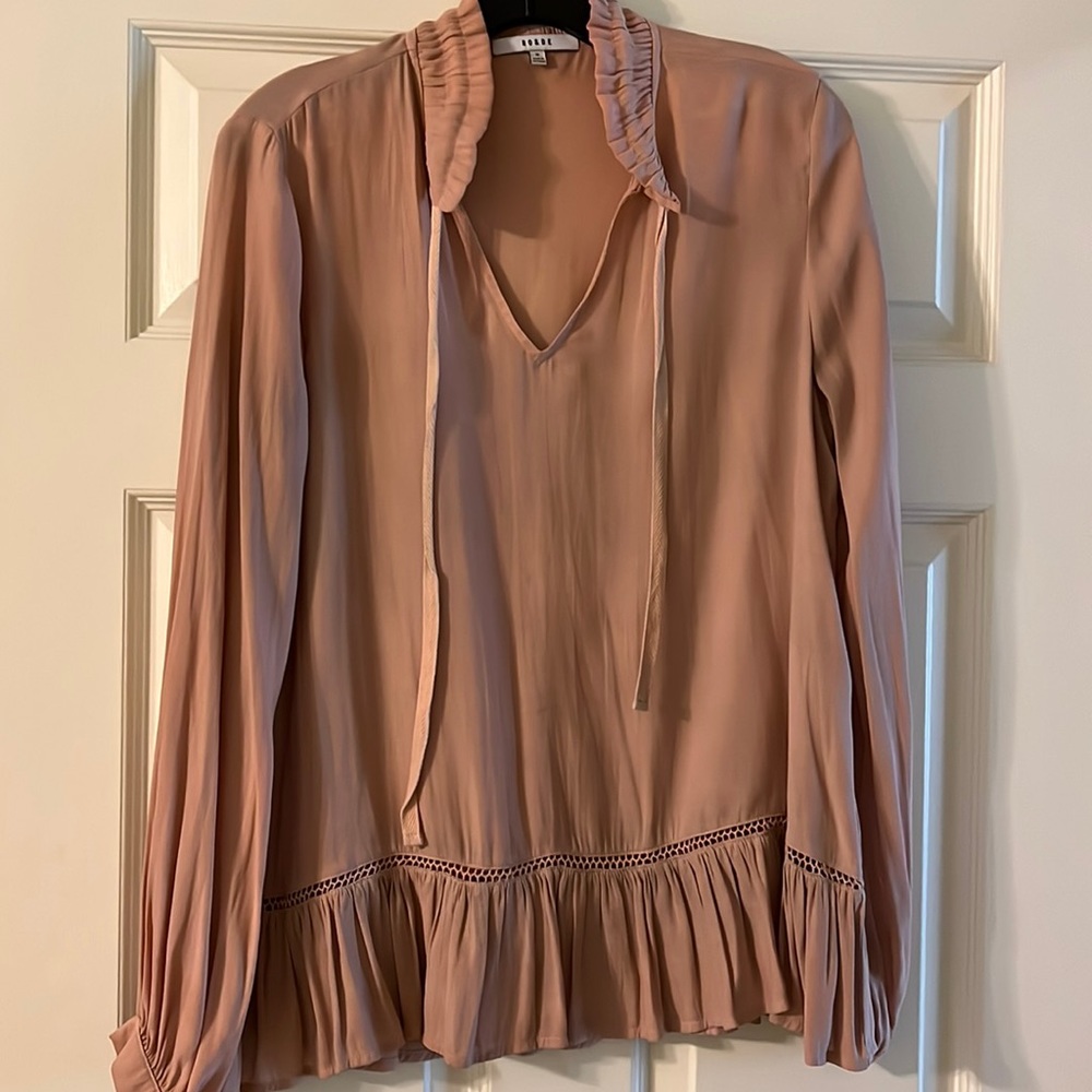 RO & DE Long-sleeved ruffle top